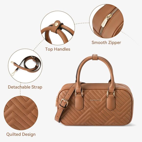 Handbags For Crossbody Bags For Structu Mini Satchel Purses Top Handle - Picture 5 of 7